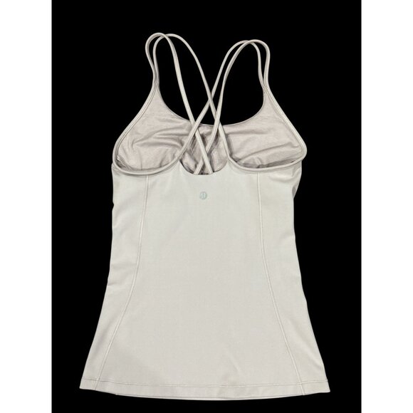 Lululemon Size 2 Beige Strappy Tank Top With Built-In Bra - Picture 5 of 7